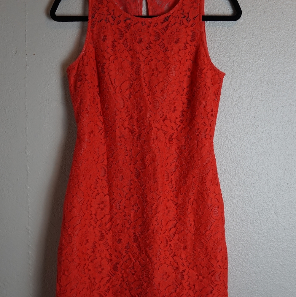 JCrew Coral Lace Dress - 2